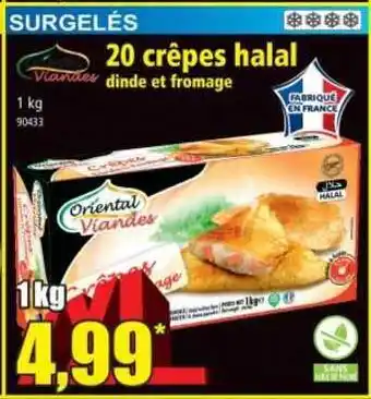 Norma 20 Crêpes Halal Dinde Et Fromage offre