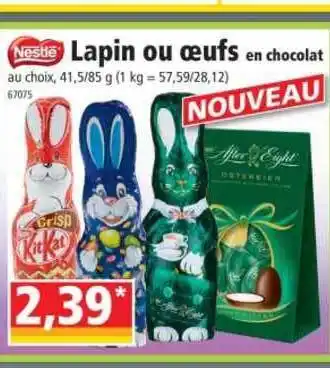 Norma Lapin Ou Oeufs En Chocolat Nestlé offre