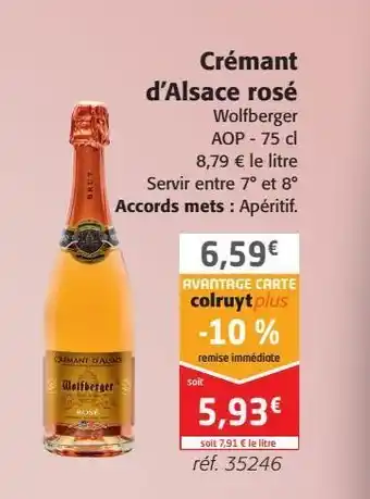 Colruyt Cremant d'alsace rose offre