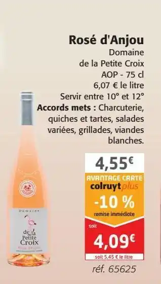 Colruyt Rose d'anjou offre