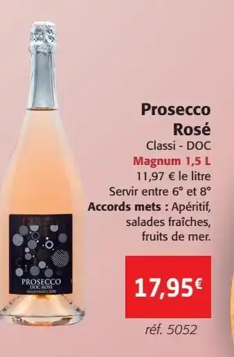 Colruyt Prosecco rose offre