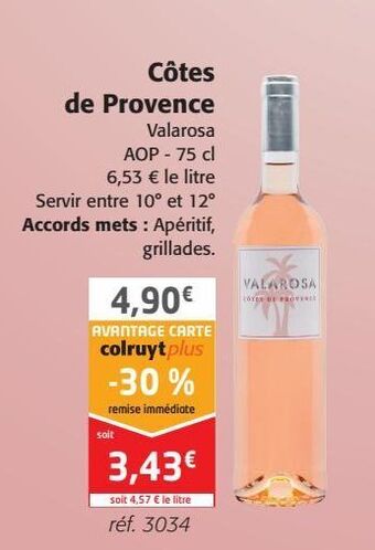 Colruyt Cotes de provence offre