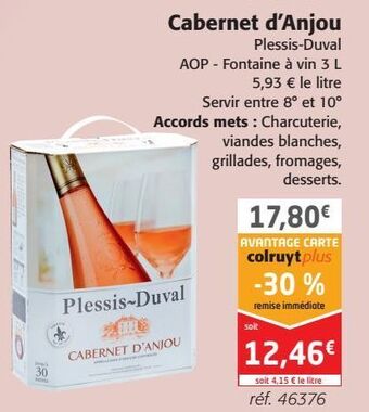 Colruyt Cabernet d"anjou offre