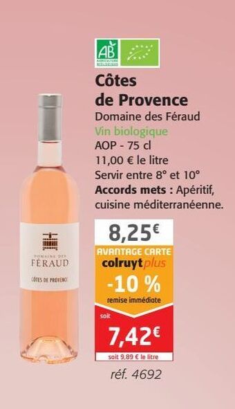 Colruyt Cotes de provence offre