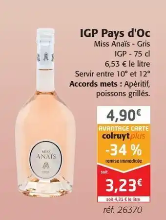 Colruyt Igp pays d'oc offre