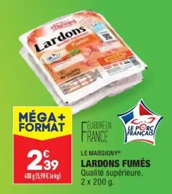 ALDI LE MARSIGNY lardons fumés offre