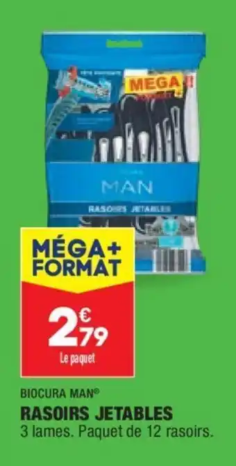 ALDI BIOCURA MAN rasoirs jetables offre