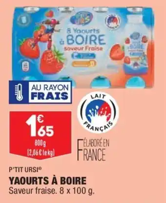 ALDI P'TIT URSI yaours à boire offre