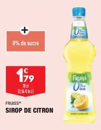 ALDI FRUISS sirop de citron offre