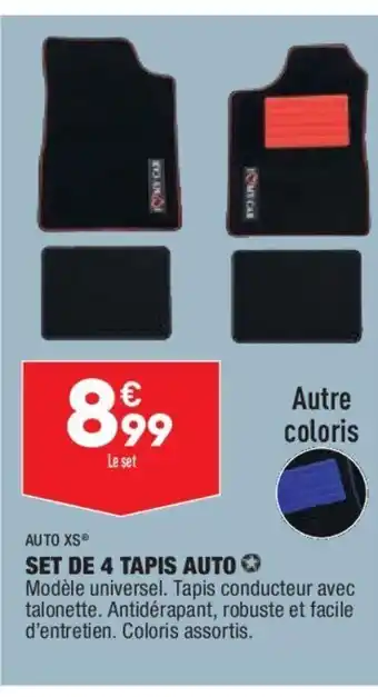 ALDI Set de 4 Tapis Auto offre