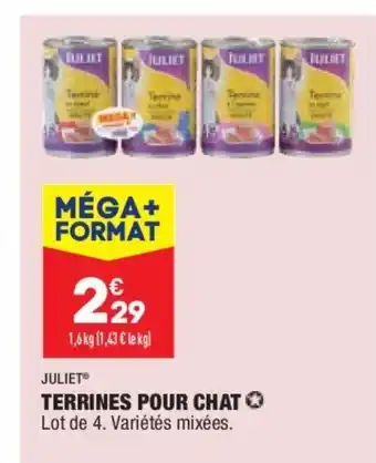 ALDI Juliet Terrines Pour Chat offre
