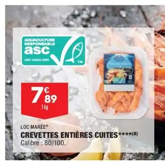 ALDI Crevettes Entières Cuites offre