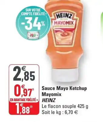 G20 Sauce Mayo Ketchup Mayomix Heinz offre