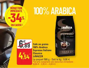 G20 Café En Grains 100% Arabica Espresso Italiano Classico Lavazza offre