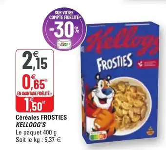 G20 Céréales Frosties Kellogg's offre
