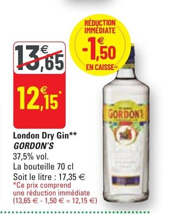 G20 London Dry Gin Gordon's offre
