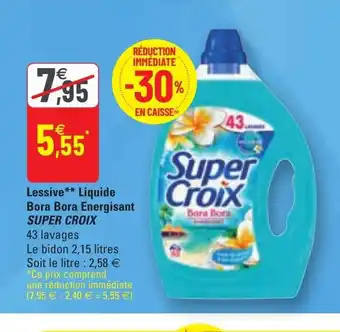 G20 Lessive Liquide Bora Bora Energisant Super Croix offre
