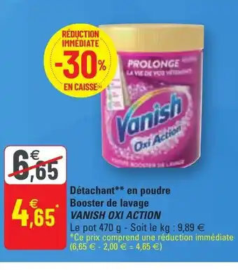G20 Détachant En Poudre Booster de Lavage Vanish Oxi Action offre