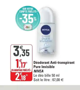 Déodorant Anti-Transpirant Pure Invisible Nivea