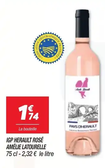 Netto IGP Herault Rosé Amélie Latourelle offre