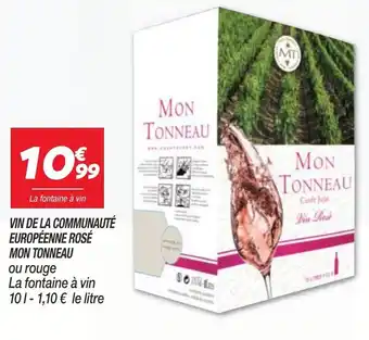 Netto Vin de La Communauté Européenne Rosé Mon Tonneau offre