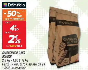 Netto Charbon Bois 2,5kg Domedia offre