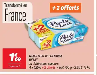 Netto Yaourt Perle de Lait Nature Yoplait offre