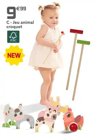 Gifi Jeu animal croquet offre