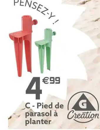Gifi Pied de parasol à planter offre