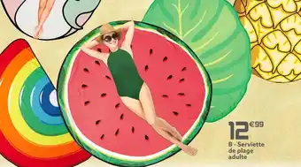 Gifi Serviette de plage adulte offre