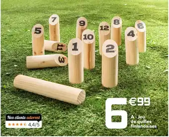Gifi Jeu de quilles finlandaises offre