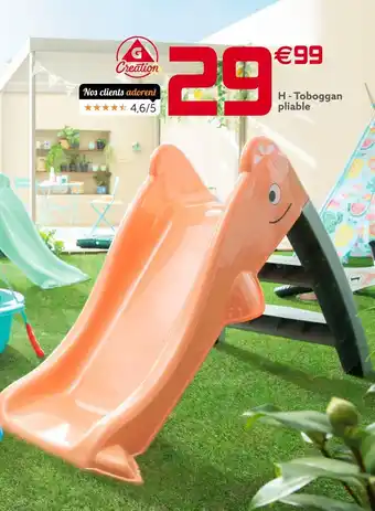 Toboggan pliable