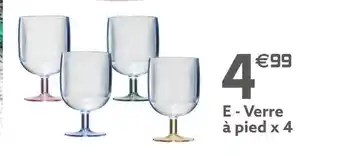 Gifi Verre à pied x4 offre
