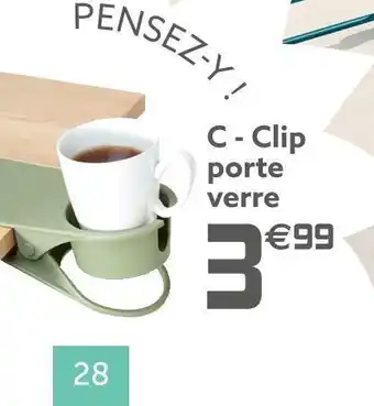 Clip porte verre