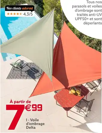 Gifi Voile d’ombrage delta offre