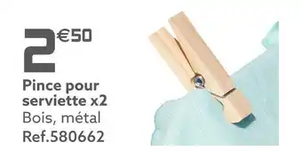 Gifi Pince pour serviette x2 offre