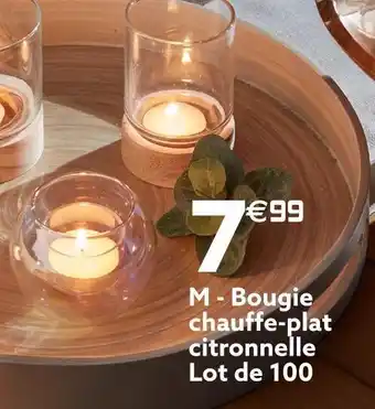 Gifi Bougie chauffe-plat citronnelle x100 offre