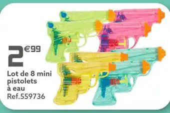 Gifi Lot de 8 mini pistolets à eau offre
