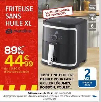 Carrefour Mandine friteuse sans huile xl offre
