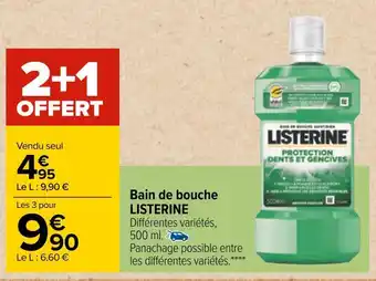 Carrefour Listerine bain de bouche offre