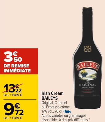Carrefour Baileys irish cream offre