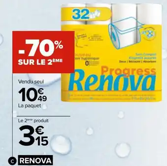 Carrefour Renova papier hygiénique progress offre
