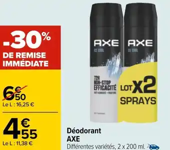 Carrefour Axe déodorant offre