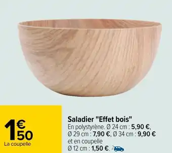Carrefour Saladier "effet bois" offre