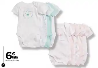 Carrefour Bodies manches courtes offre
