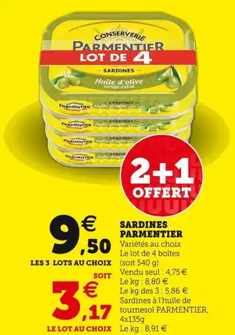U Express Parmentier sardines offre