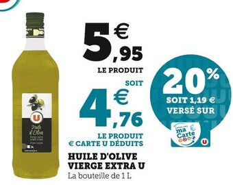 U Express U huile d'olive vierge extra offre