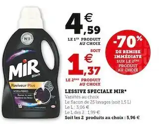 U Express Mir lessive speciale* offre