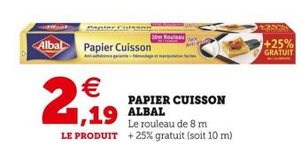 U Express Albal papier cuisson offre