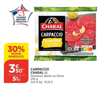 Bi1 Carpaccio Charal offre